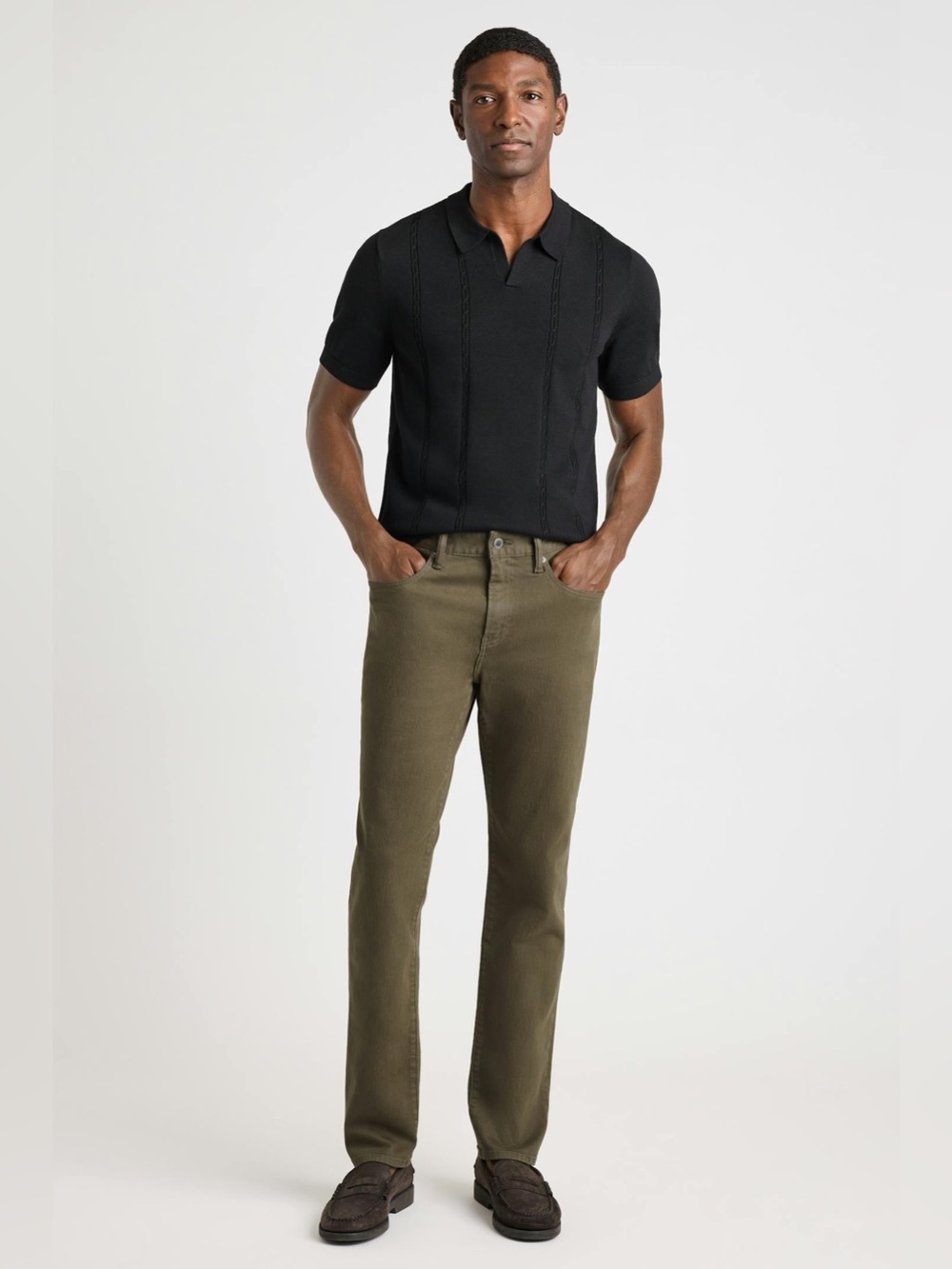Bonobos Straight-Leg Travel Jeans in Olive Green (32)